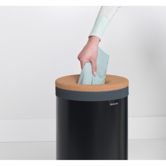  Brabantia laundry basket with cork cover, black, 35l - 4