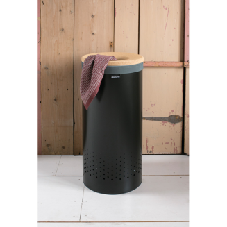  Brabantia laundry basket with cork cover, black, 35l - 6