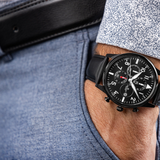 Zegarek Męski Giewont Chronograph Sapphire Czarny GW5630-A1 - 3