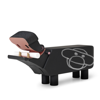  Kay Bojesen Hippo painted wooden figurine 26 cm - 2