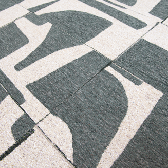  Round Louis de Poortere Craft Papercut sea spray rug - 7