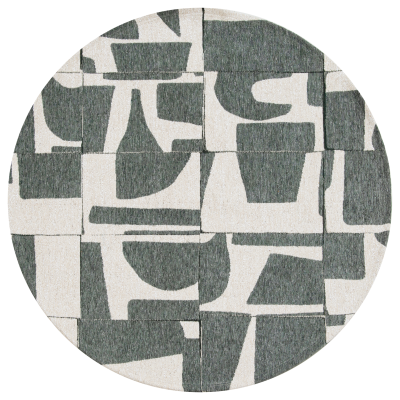  Round Louis de Poortere Craft Papercut sea spray rug