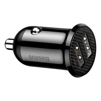 Ładowarka samochodowa Baseus Grain Pro 2x USB 4.8A (czarna) - 6
