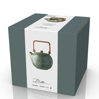  Stoneware jug with strainer Bitz Green 1.2l - 7