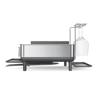  Simplehuman dish drainer with cup and glass holder, black - 2