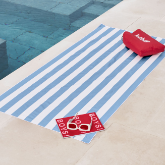  Fatboy Beach Baggy Wave Blue beach towel with cushion - 7