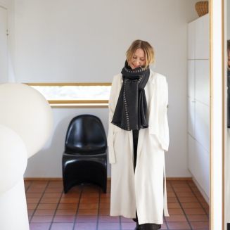 Merino wool scarf Lapuan Kankurit Saana dark-gray 70x220 cm - 2