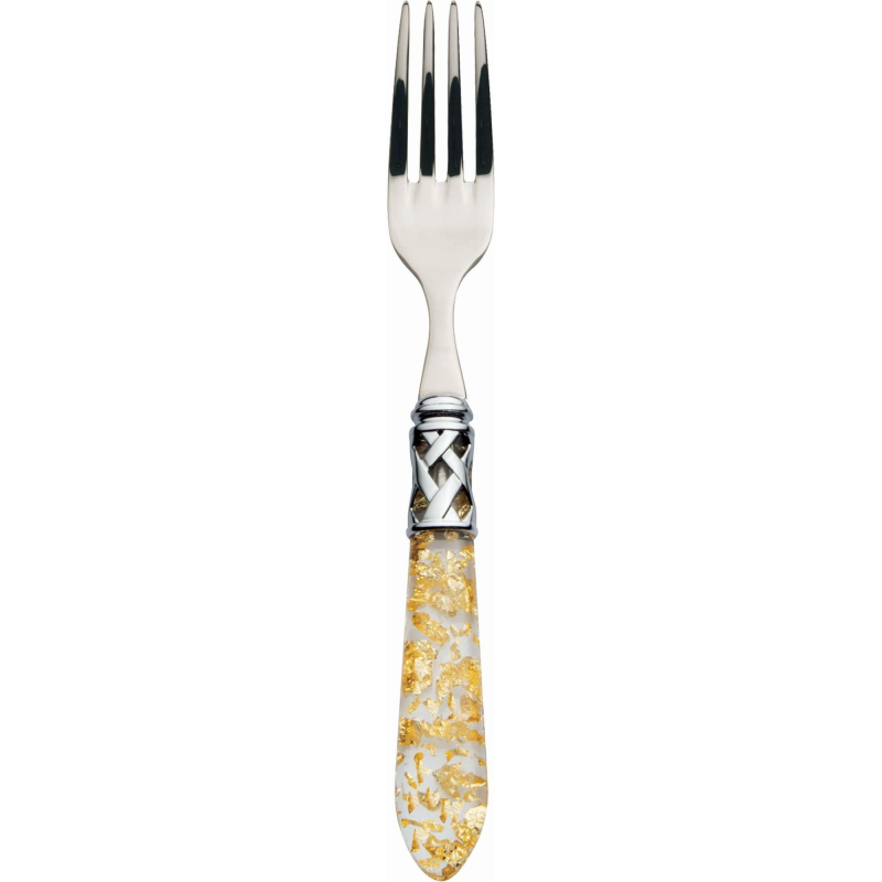 Widelec do deserów i sałatek Casa Bugatti Aladdin Gold/Steel