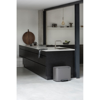 Brabantia Bo waste bin 23+11l platinum - 4