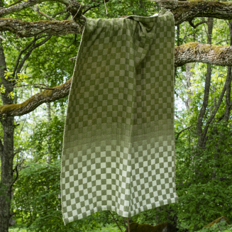  Lapuan Kankurit Shakki blanket beige-olive-white 130x180 cm - 4