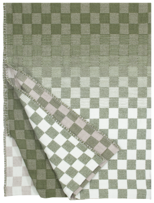  Lapuan Kankurit Shakki blanket beige-olive-white 130x180 cm