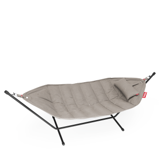  Fatboy Headdemock Superb Deluxe Gray Taupe hammock with black stand - 2