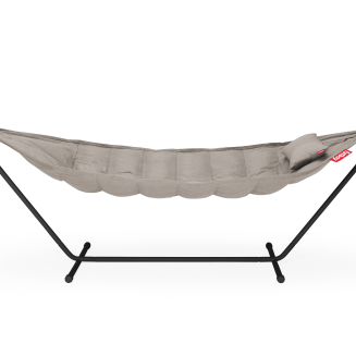  Fatboy Headdemock Superb Deluxe Gray Taupe hammock with black stand - 3
