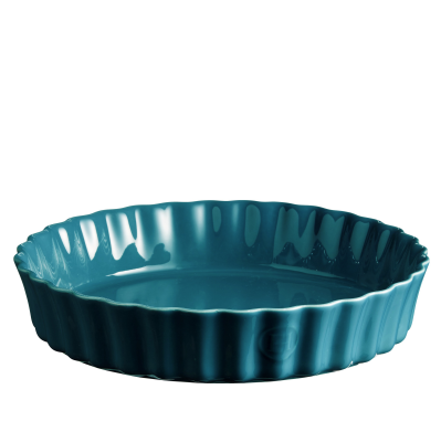 Emile Henry tart dish, 28 cm, navy blue