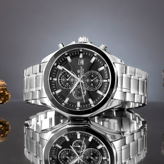 Zegarek Męski Giewont Chronograph Sapphire Srebrny GW7290-B2 - 5