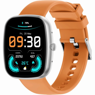 Smartwatch Męski GRAVITY GT18-4 Pomarańczowy Pasek Silikonowy + Czarny Pasek - 5