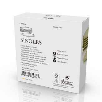  Glass coasters Zone Denmark Singles Cool Grey - 5