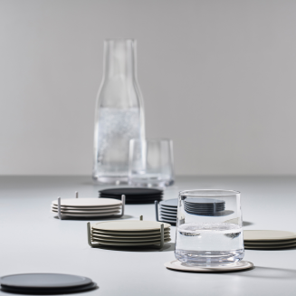  Glass coasters Zone Denmark Singles Cool Grey - 6