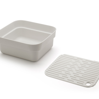 Brabantia Sink Side dishwashing container with drainer, light gray - 7