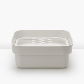 Brabantia Sink Side dishwashing container with drainer, light gray - 4