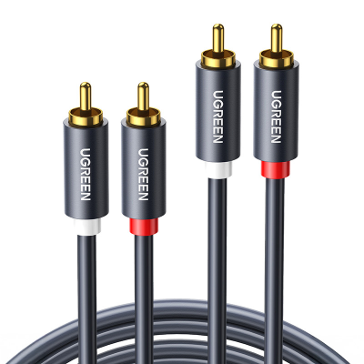 Kabel UGREEN AV104 2xRCA-2xRCA 1m (czarny)