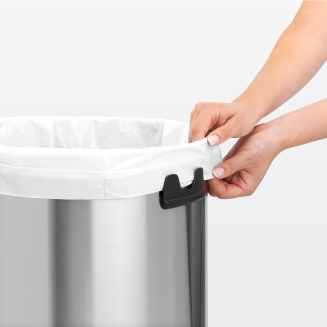 Brabantia Touch Bin 60l, glossy steel, black cover - 5