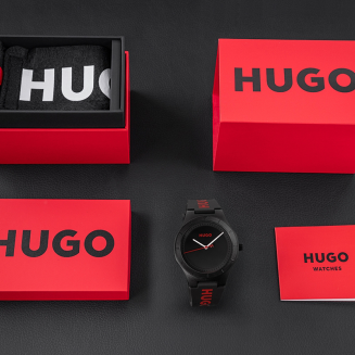 Zegarek Męski HUGO Lit For Him Black 1530343 + BOX - 5