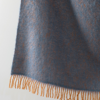 Koc z moherem Lapuan Kankurit REVONTULI rust-denim blue 130x170 cm - 2