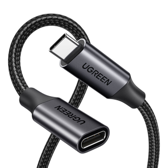 Przedłużacz USB 3.2 Ugreen US372 męski USB-C do żeński USB-C Gen 2 0,5m (czarny) - 2