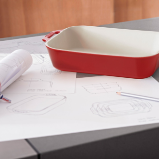  Staub rectangular ceramic platter - 4.5 ltr, red - 2