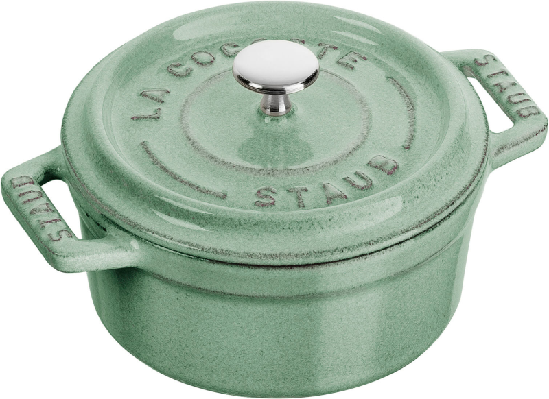  Mini round cast iron pot Staub - 250 ml, Mint