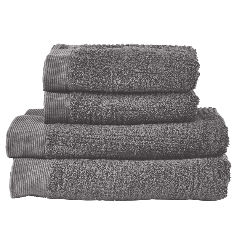 Set of 4 Zone Denmark Classic Grey towels