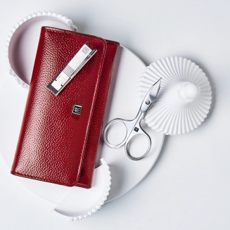 Zwilling Twinox travel set red leather case 5 pieces - 3