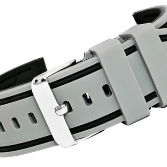 Pasek silikonowy SZARO-CZARNY U14-20-6 - 2