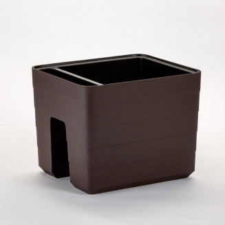 Balkonowa donica samo-nawadniająca Plastia Berberis 26x30 cm brązowy - 2