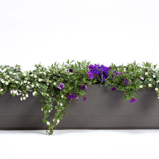 PLASTIA BERBERIS Donica samonawadniająca prostokątna 80x20 cm szaro-brązowy - 3