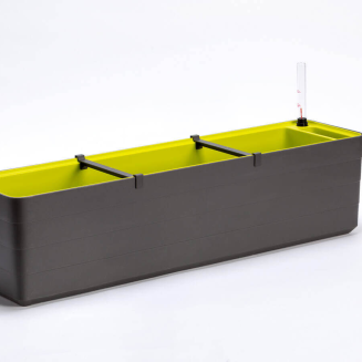 PLASTIA BERBERIS Donica samonawadniająca prostokątna 80x20 cm szaro-brązowy - 4