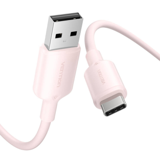 Kabel USB 2.0 A do USB-C 3A Vention CTQPH 2M (różowy) - 2