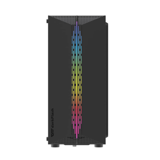 Obudowa komputerowa Darkflash DK151 LED (czarna) + 3 wentylatory RGB - 6