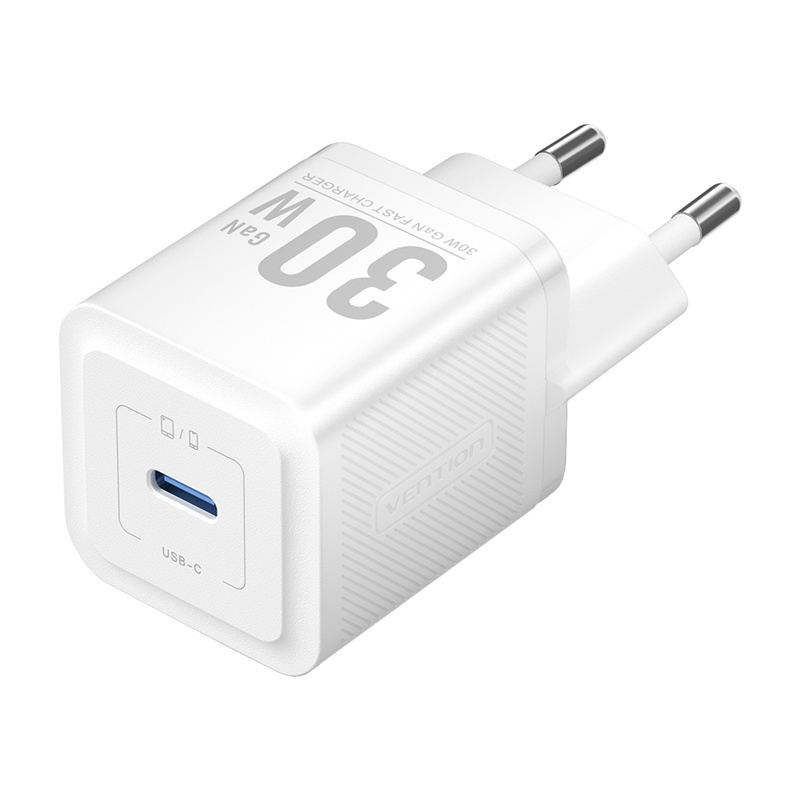 Ładowarka sieciowa Vention FEZB0-EU USB-C GaN (30W) (biała)