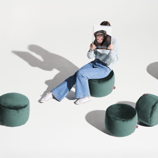 Pufa Fatboy Point Velvet Petrol Ø50x35 cm - 5