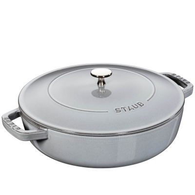  Deep stewing pan with lid Staub - 28 cm, Graphite