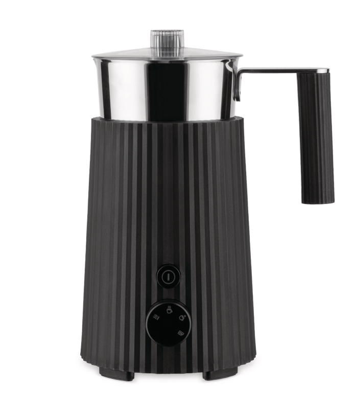 Alessi Plisse milk frother, black