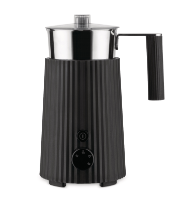 Alessi Plisse milk frother, black