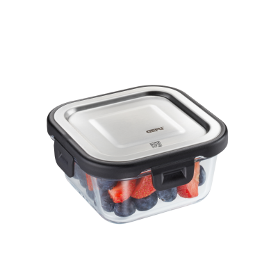  Gefu Milo square glass food container, 300 ml