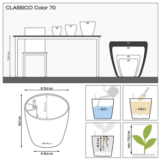  Lechuza Classico Color 18 flowerpot | 21 | 28 | 35 | 43 | 60 | 70 sand brown - 5