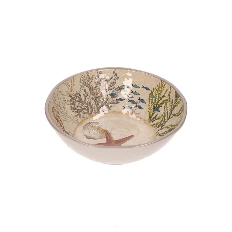  Rose&Tulipani | Sea Life round melamine salad bowl - 28 cm