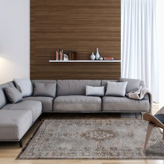  Louis de Poortere Fading World Medallion gray ebony carpet - 10