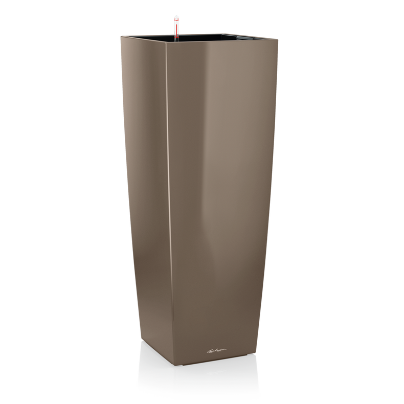  Lechuza Cubico Alto Premium 40 taupe gloss flowerpot