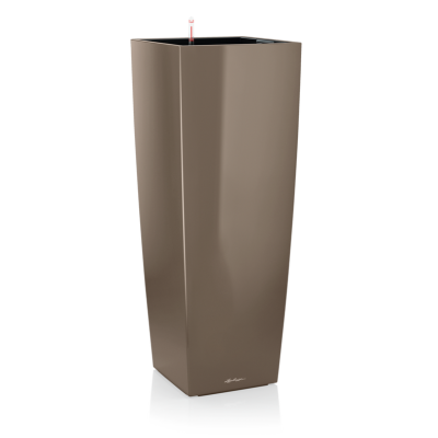  Lechuza Cubico Alto Premium 40 taupe gloss flowerpot